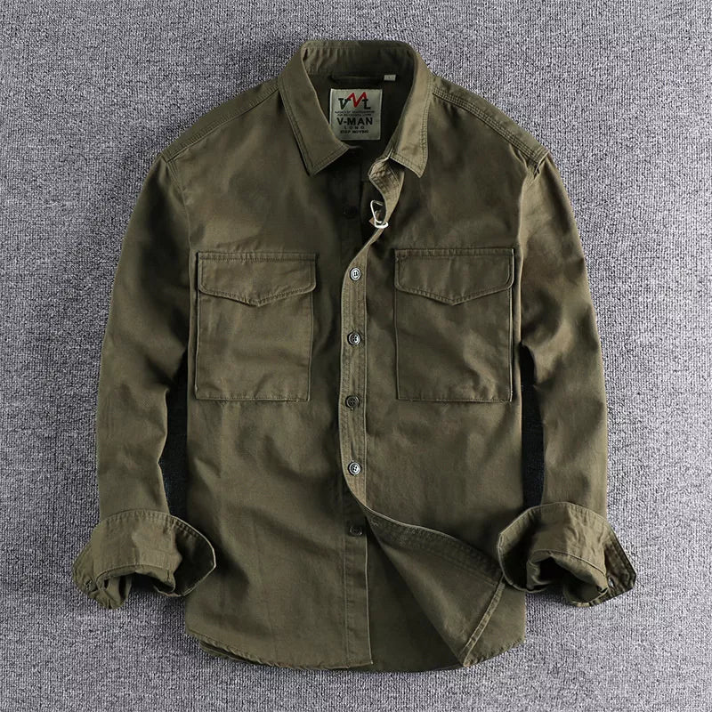 HUGU Men's London Cargo Shirt for Stylish Comfort and Versatility