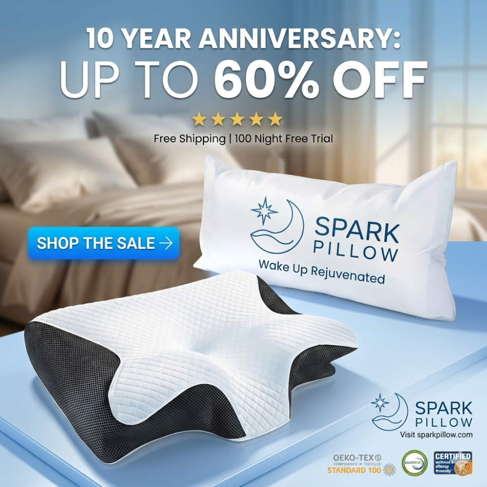 The Pillow That Silences Snoring - By Fixing Your Sleep Posture | 10-Year Sale 60% OFF