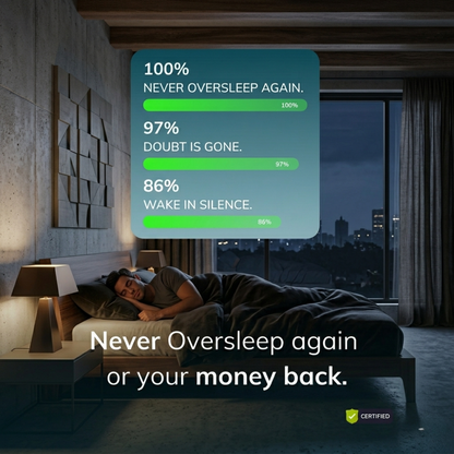 100% Wake-Up Alarm - Never Snooze