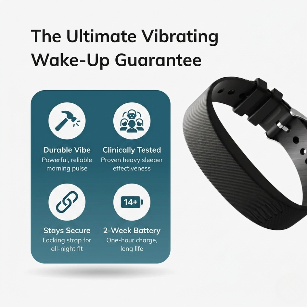 100% Wake-Up Alarm - Never Snooze