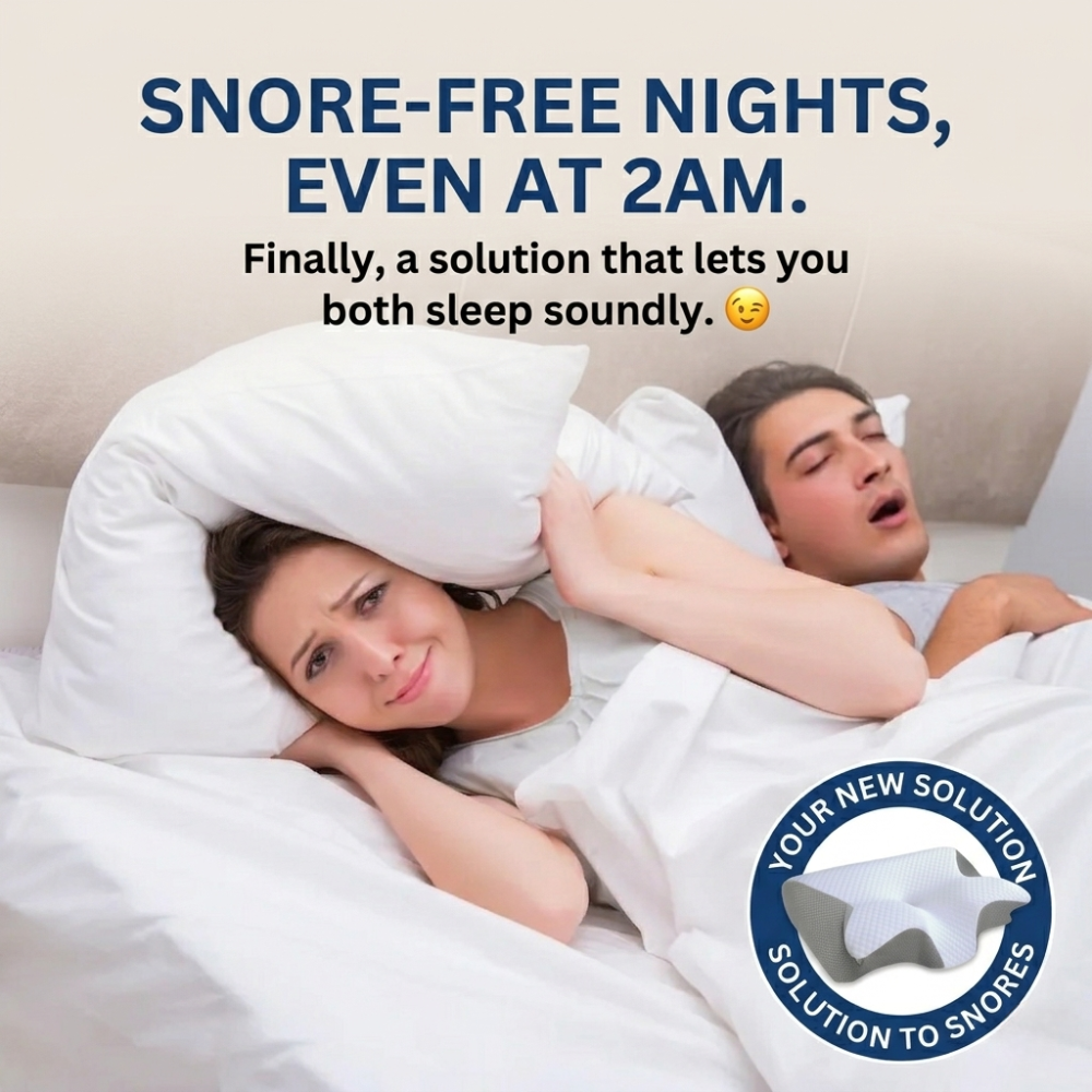 The Pillow That Silences Snoring - By Fixing Your Sleep Posture | 10-Year Sale 60% OFF