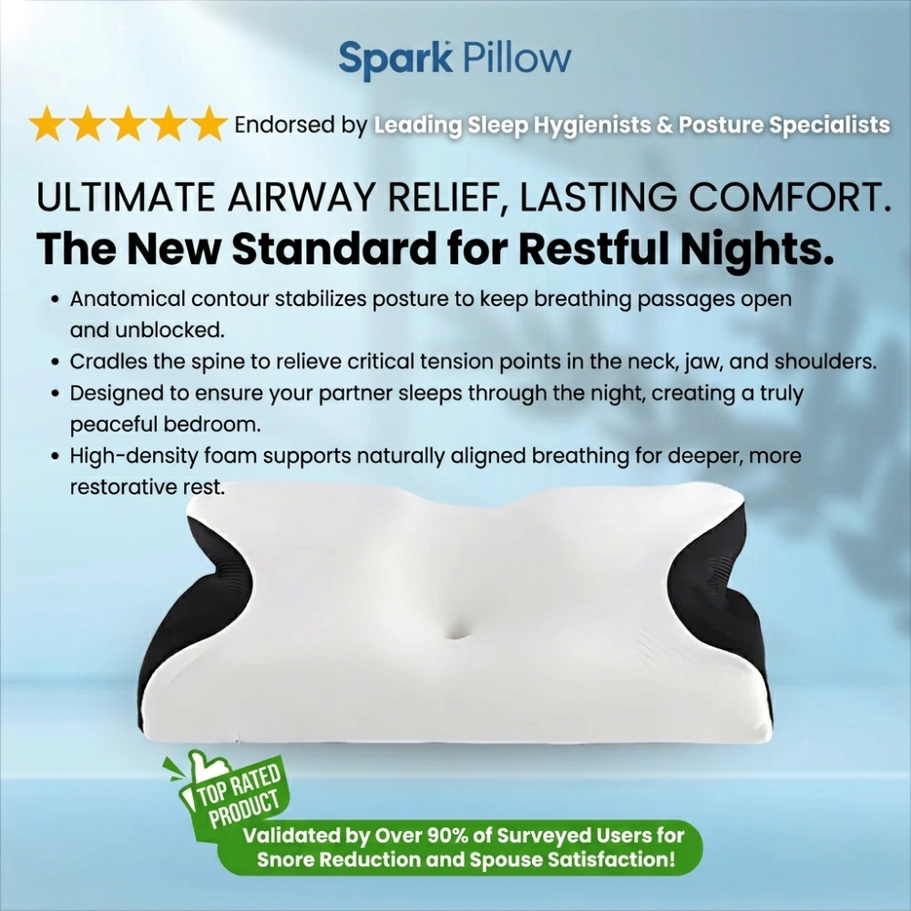 The Pillow That Silences Snoring - By Fixing Your Sleep Posture | 10-Year Sale 60% OFF