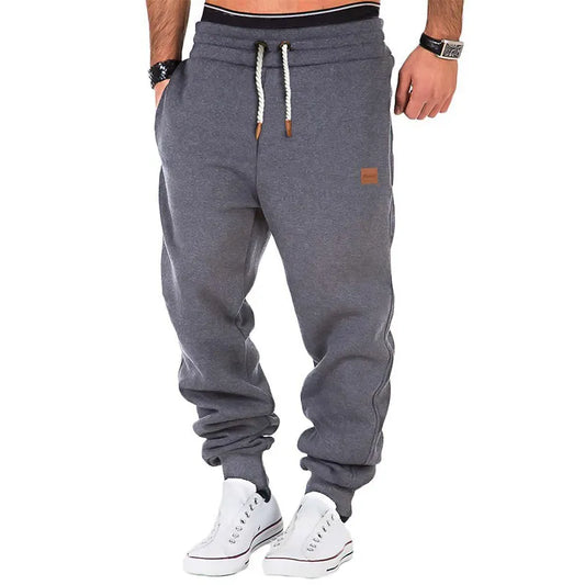 Men's Drawstring Sweatpants in Solid Color with Waist Adjustment