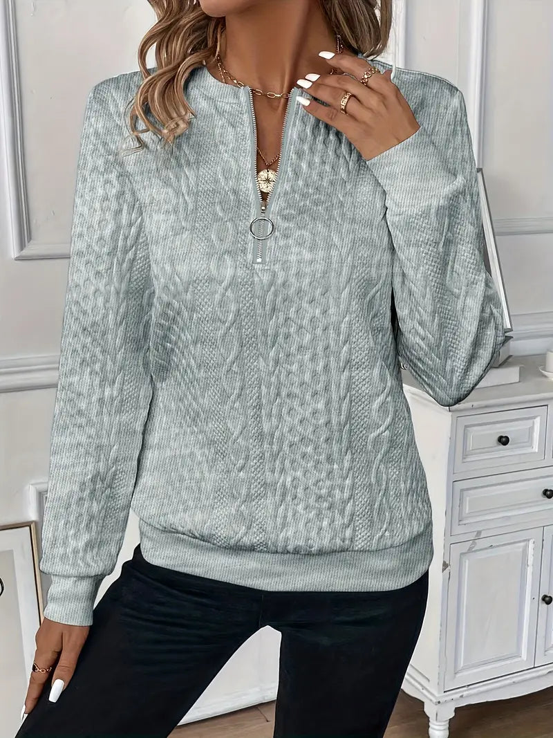 AMIA Sweater with Zipper - Stylish Comfort for All Seasons